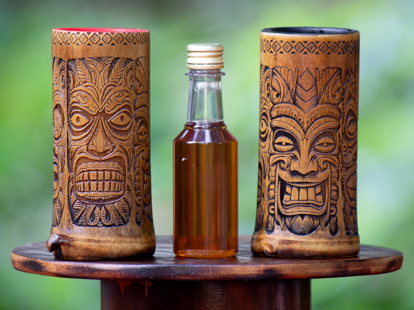 Tiki Mug - Handcrafted REAL Bamboo Tiki Mug - Tropical Decor - Tiki Bar - Mugs and Shot Glasses