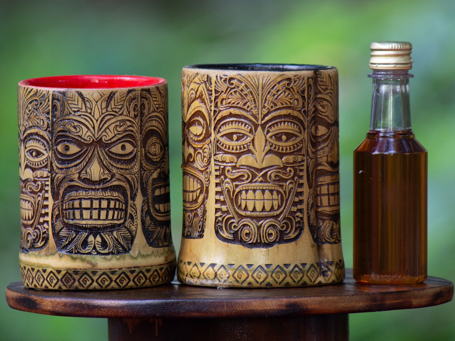 Tiki Mug - Handcrafted REAL Bamboo Tiki Mug - Tropical Decor - Tiki Bar - Mugs and Shot Glasses
