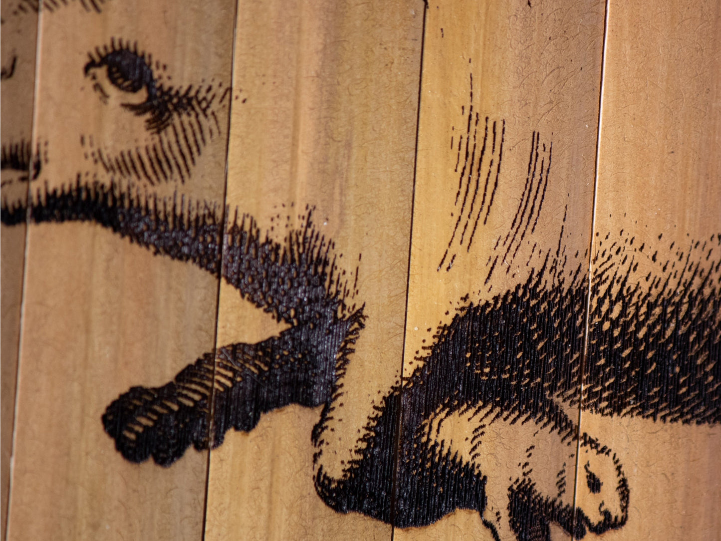 Custom Lithograph Etchings Engraved on Bamboo - Unique Wall Hangings - Perfect Gift for Tiki and Tropical Decor Lovers - FREE SHIPPING