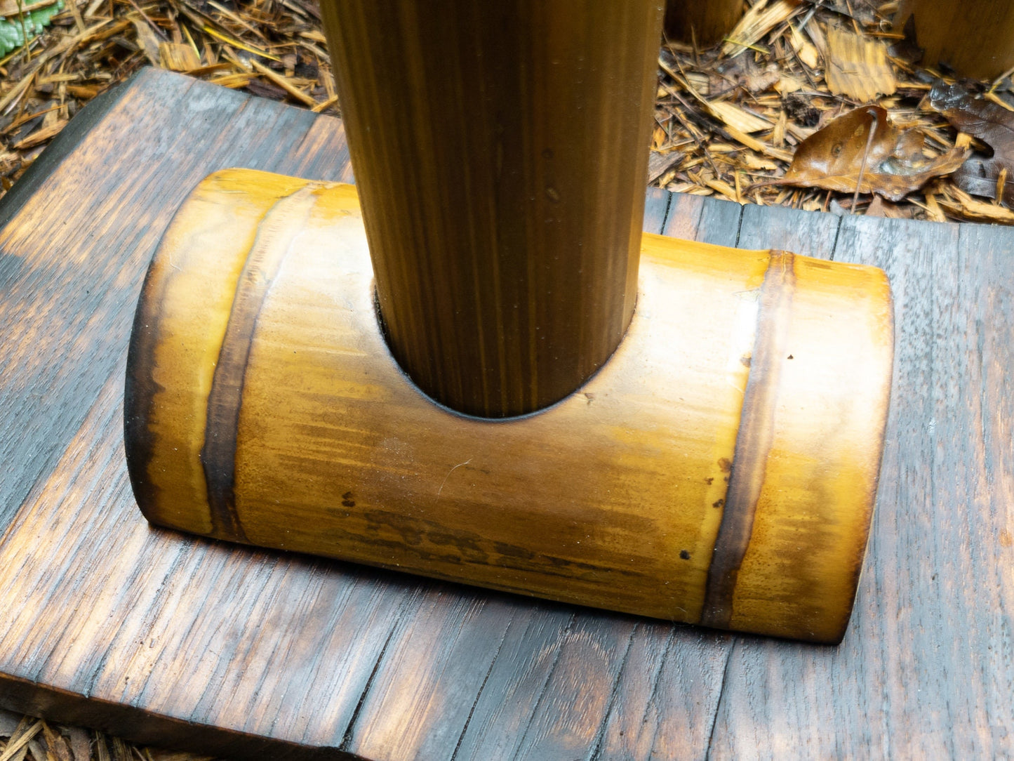 Tiki Bamboo Fountain - Bamboo Water Feature with Base