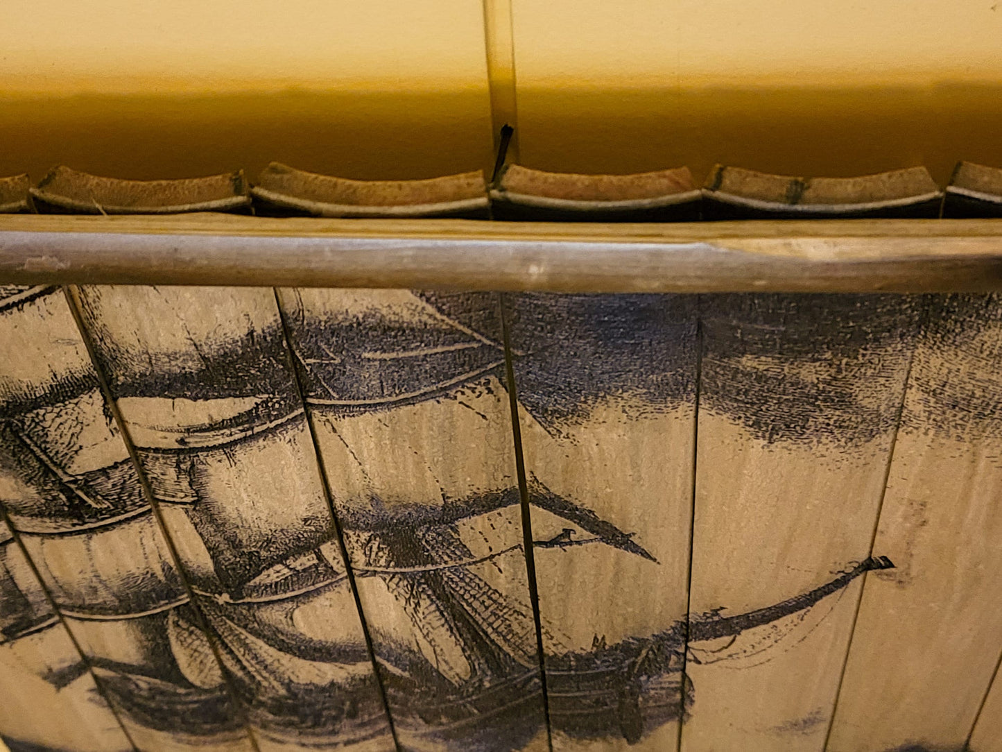 Bamboo Wall Art - Sailing Ship on Rough Seas - Laser Wood Engraved Wall Hanging - Great Christmas gift for ship/tiki lovers!