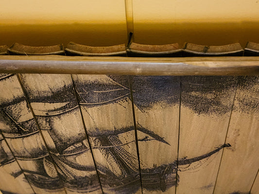 Bamboo Wall Art - Sailing Ship on Rough Seas - Laser Wood Engraved Wall Hanging - Great Christmas gift for ship/tiki lovers!
