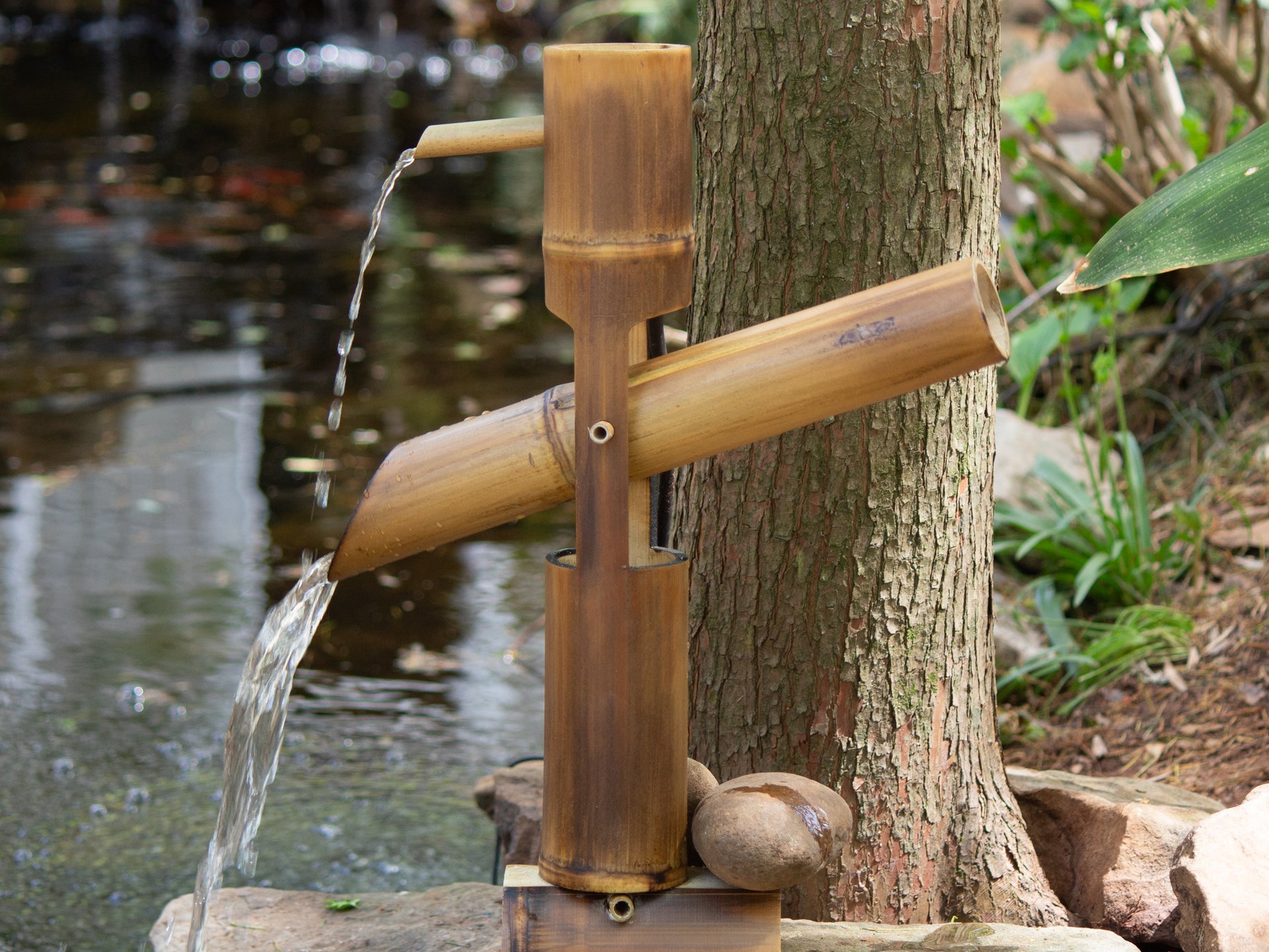 Load video: Shishi odoshi bamboo fountain