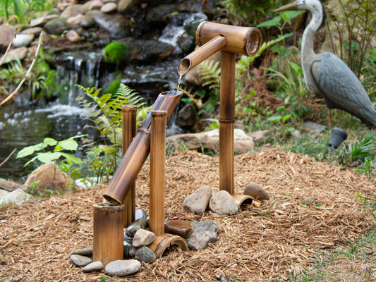 NEW Shishi odoshi or Deer Scare Bamboo Tiki Fountain